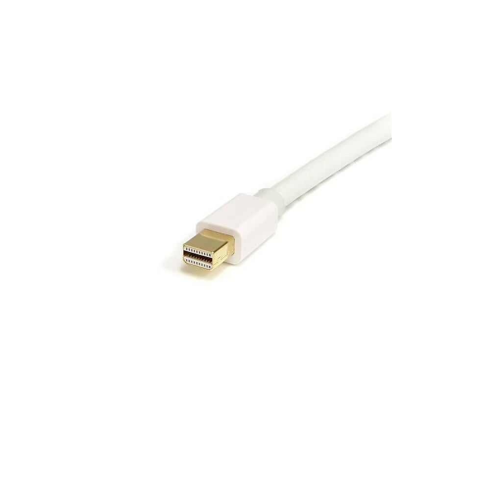 Image of StarTech 2m (6 ft) White Mini DisplayPort to DisplayPort 1.2 Adapter Cable M/M, DisplayPort 4k
