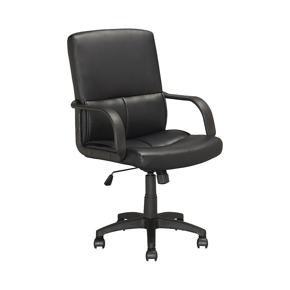 Image of Corliving Executive Mid Back Office Chair, Black Leatherette