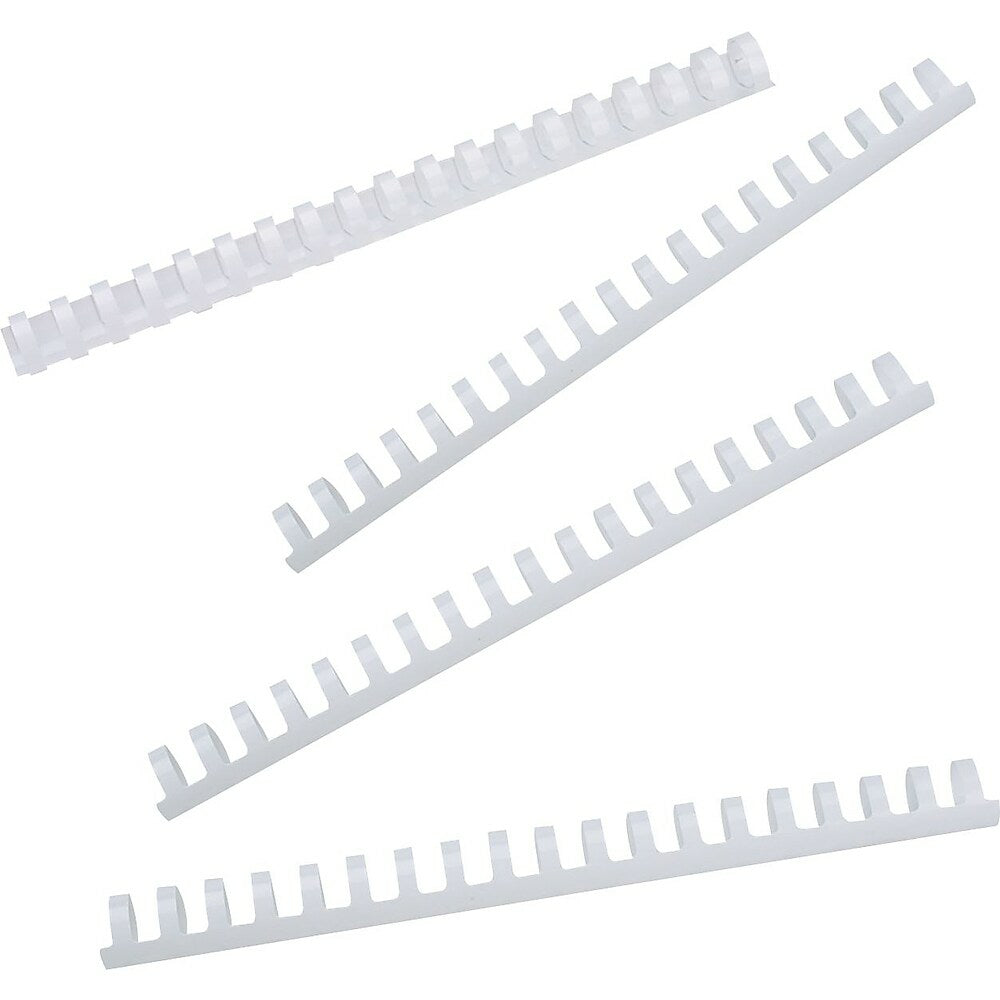 Image of GBC CombBind Binding Spines - 1/4" White - 100 Pack