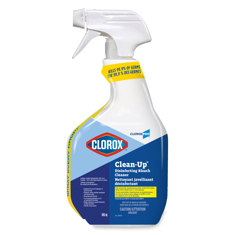 Image of Clorox Commercial Solutions Clean-Up Disinfectant Bleach Cleaner Spray, 946 mL (CL01272)