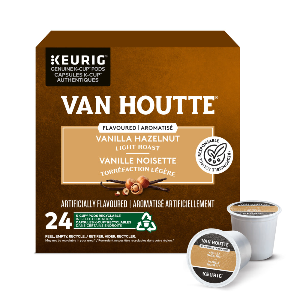 Image of Van Houtte Vanilla Hazelnut - Light Roast - K-Cup Coffee Pods - 24 Pack