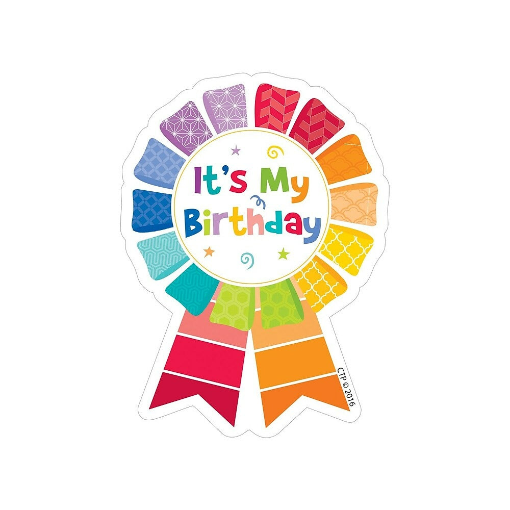 Image of Creative Teaching Press Painted Palette Happy Birthday Badges, 216 Pack (CTP1066)