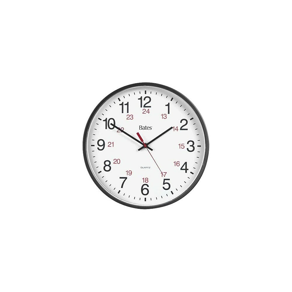 Image of GBC 9847027 12" 24 Hours Quartz Wall Clock, White