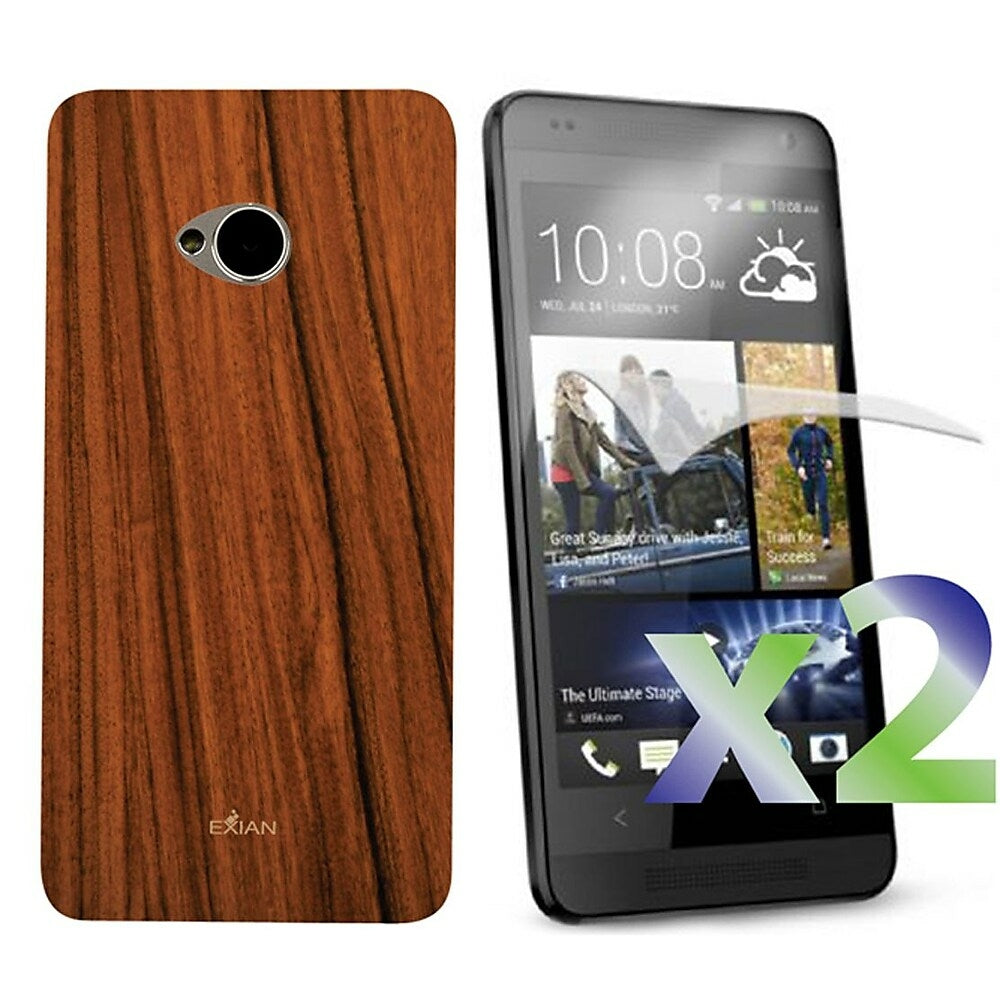 Image of Exian Case for HTC One - Wood, Brown