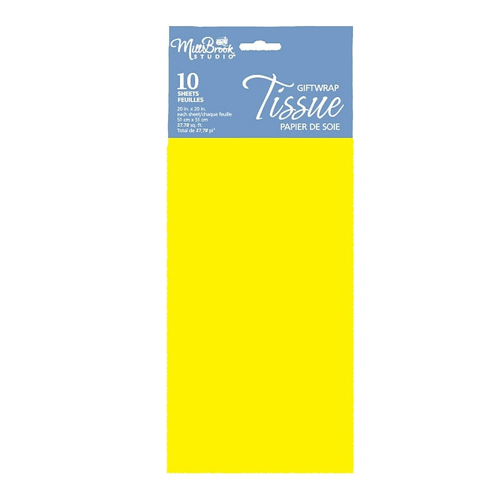 Image of Millbrook Studios Tissue, Yellow, 10 Pack (93003)