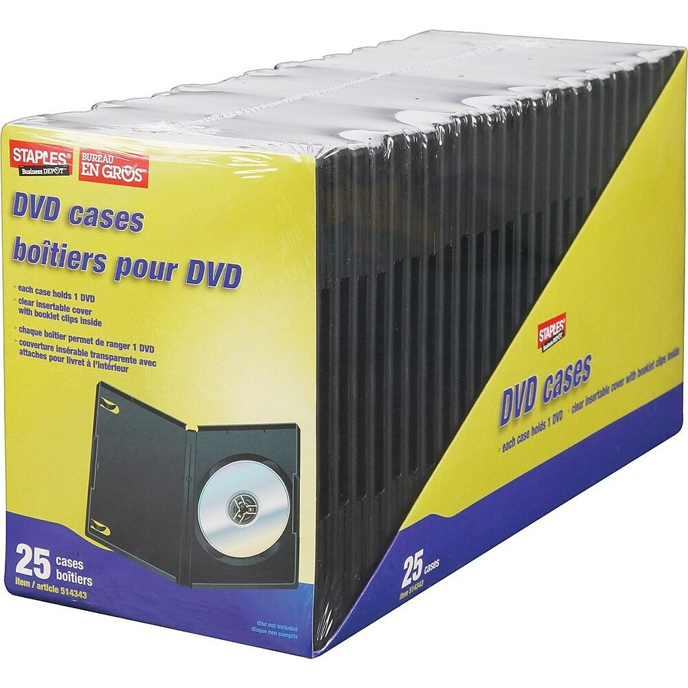 Image of Staples DVD Cases, 25 Pack