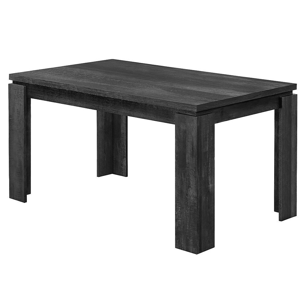 Image of Monarch Specialties - 1089 Dining Table - 60" Rectangular - Kitchen - Dining Room - Laminate - Black - Contemporary - Modern