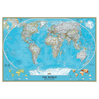 Carte du monde plastifiée français