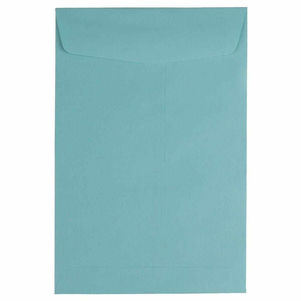 Image of JAM Paper 6" x 9" Open End Catalog Envelopes - Aqua Blue - 25 Pack