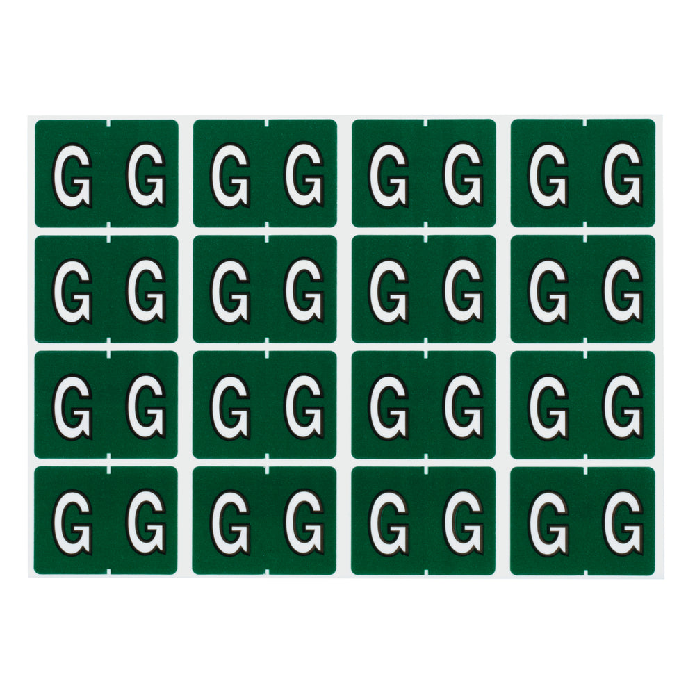 Image of Pendaflex A-Z Dark Green End Tab Filing Labels - G - 240 Pack