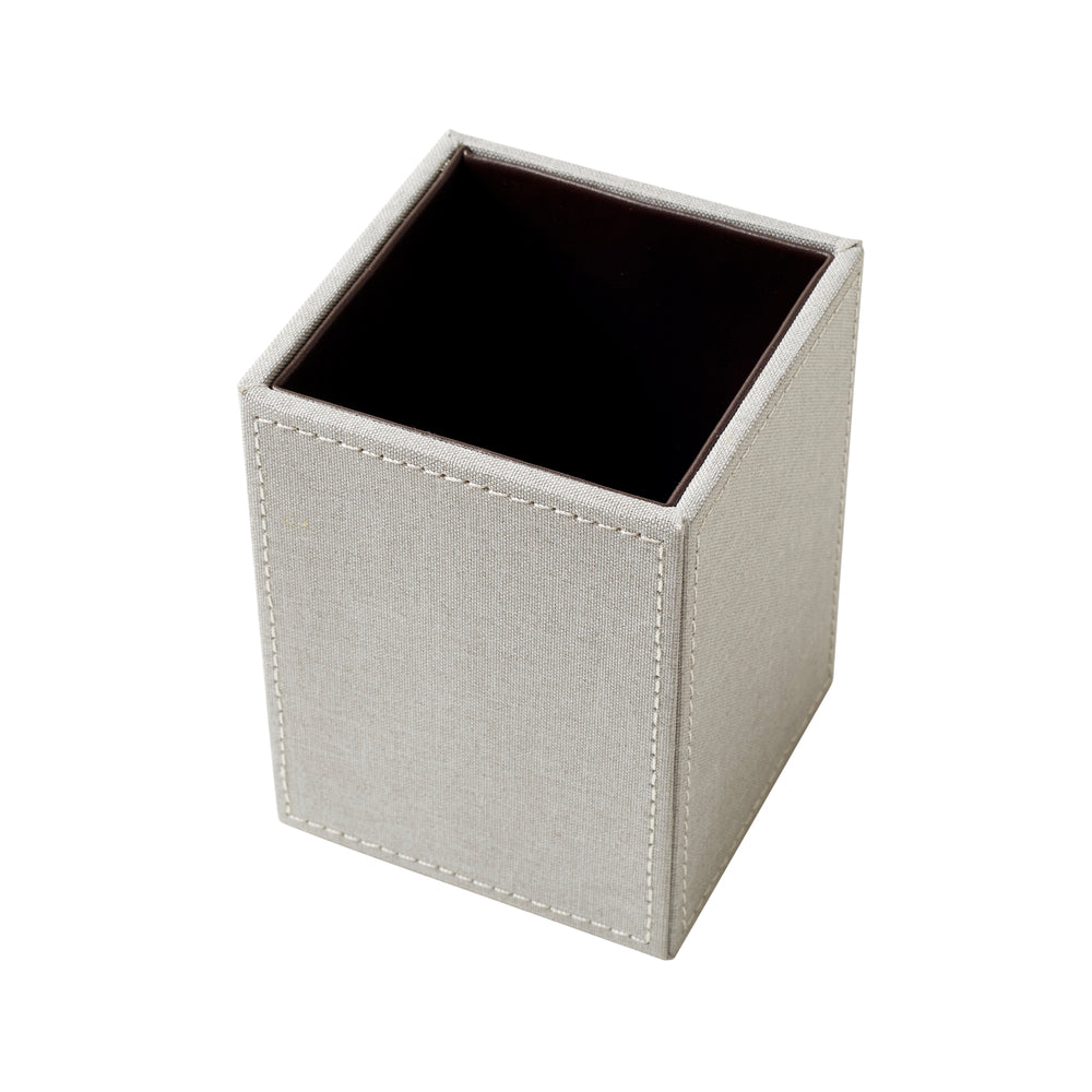 Image of Martha Stewart Linen Pencil Cup - Grey