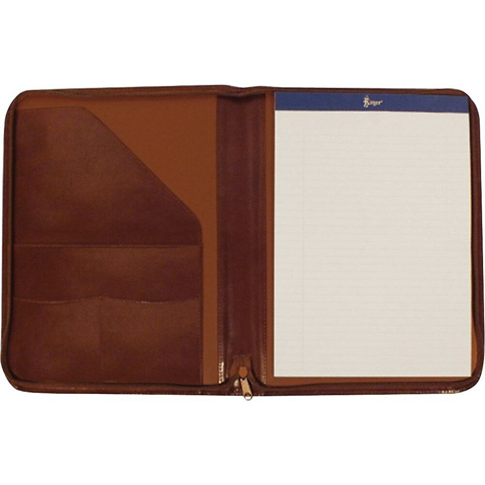 Image of Royce Leather Zip Around Writing Leather Padfolio, Tan