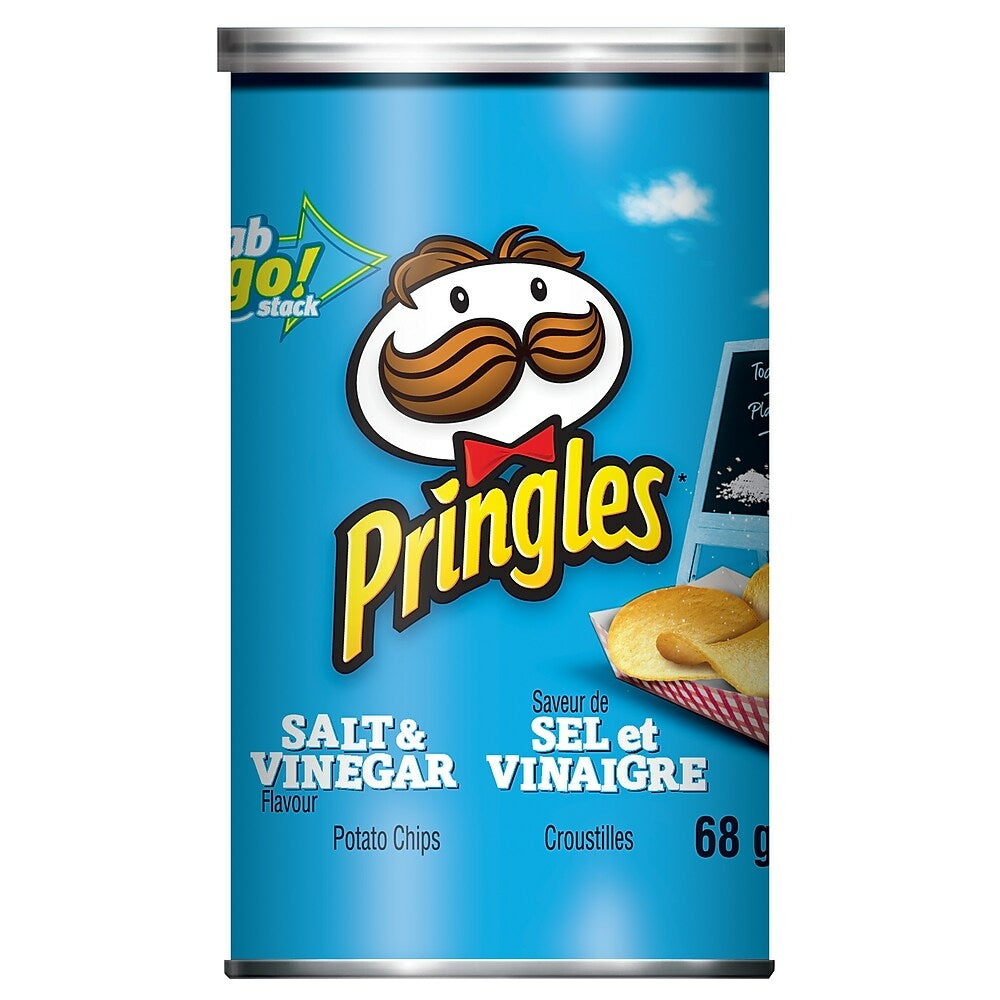 Image of Pringles Flavour Potato Chips - Salt & Vinegar Flavour - 68g - 12 Pack