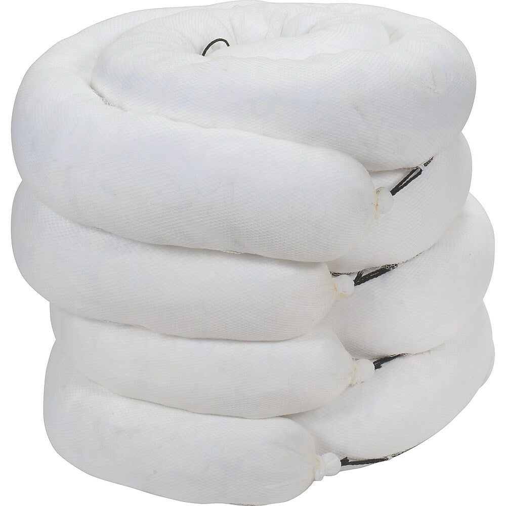Image of Zenith Safety Sorbent Booms - Oil Only, Oil Only, 10' L x 8" W, 70 Gal. Absorbancy, 4 /Pack - 4 Pack