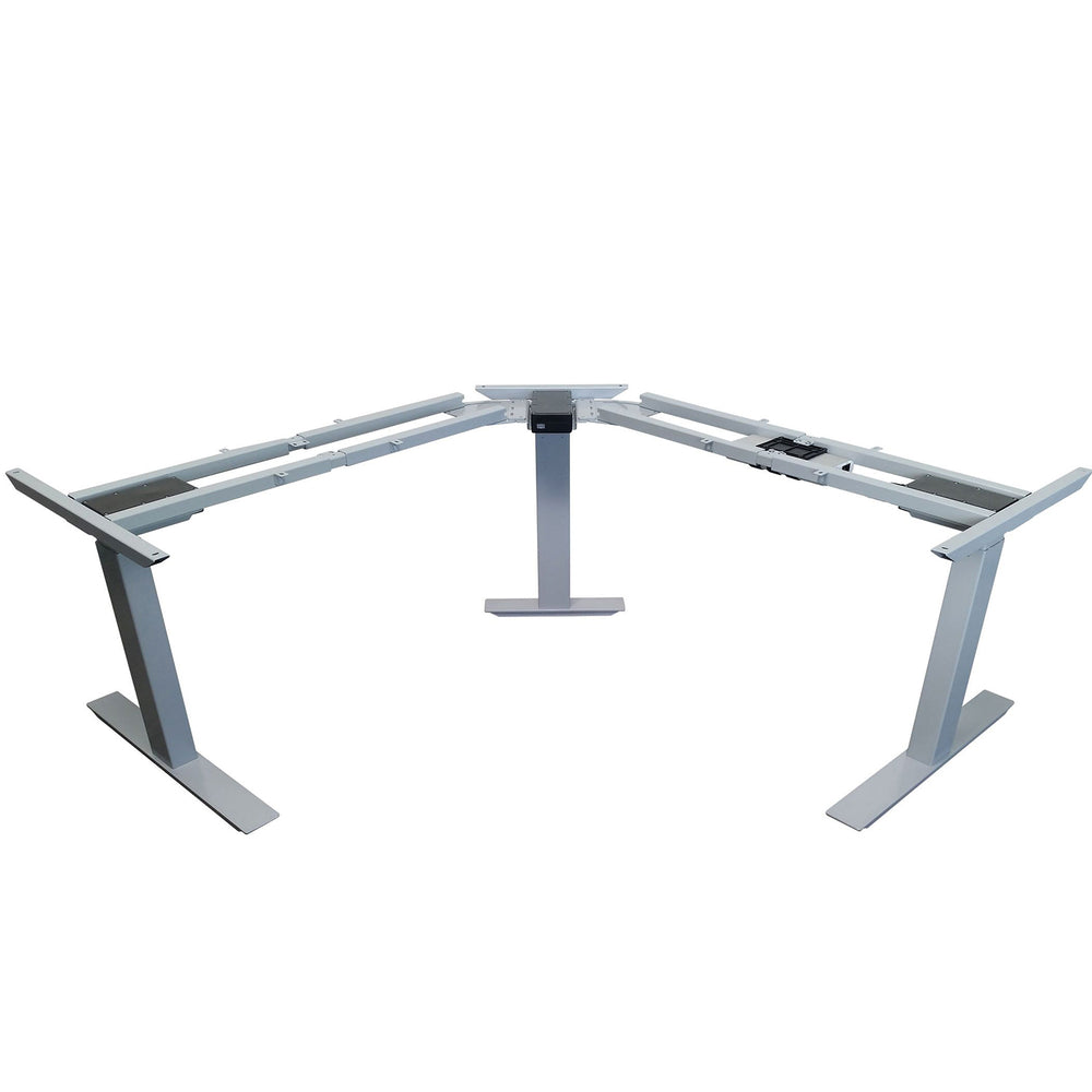 Image of AnthroDesk L-Desk Electric Standing Desk Frame - Grey