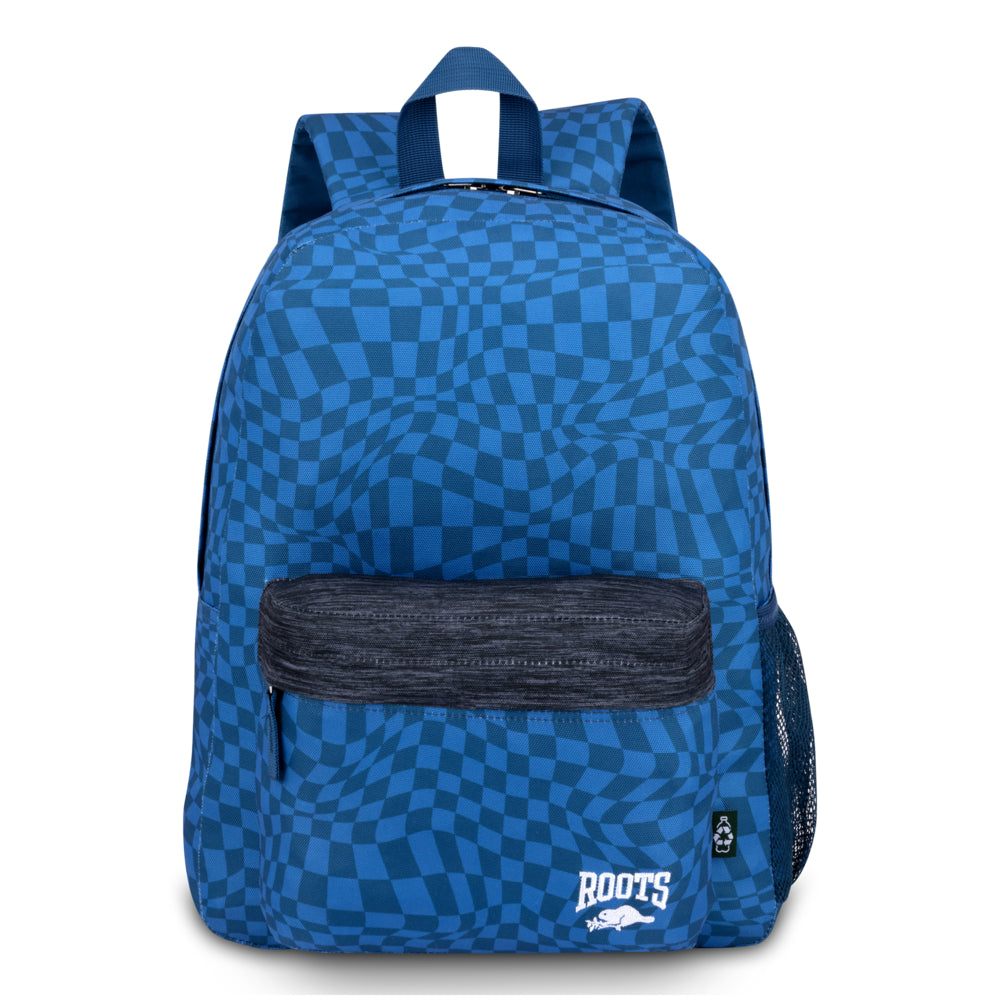 Image of ROOTS Recycled Backpack - Checkers, Black