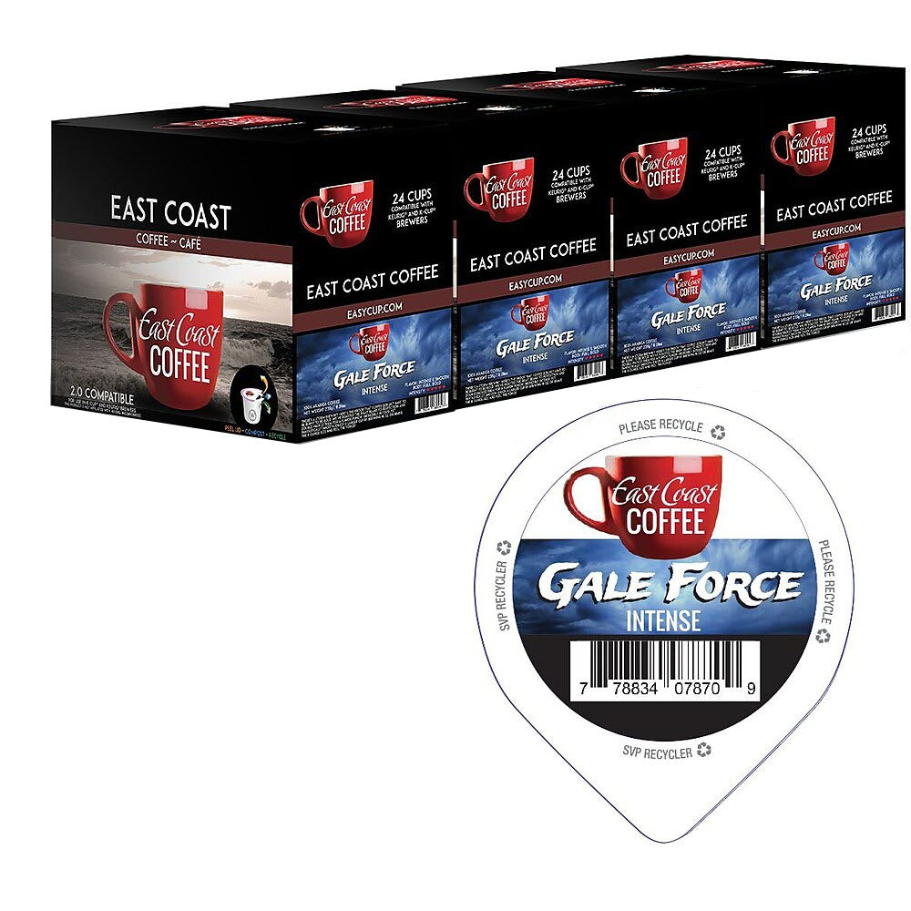 Image of East Coast Coffee Gale Force Intense K-Cup Pods - 96 Pack