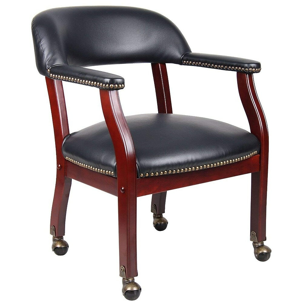 Image of Nicer Furniture Traditional Captain's Chair, Black
