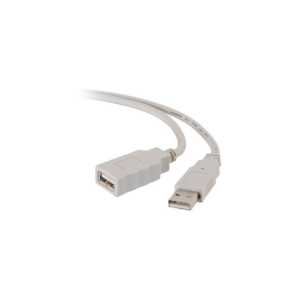 Image of C2G USB 2.0 A Male to A Female Extension Cable, 2m/6.5' White