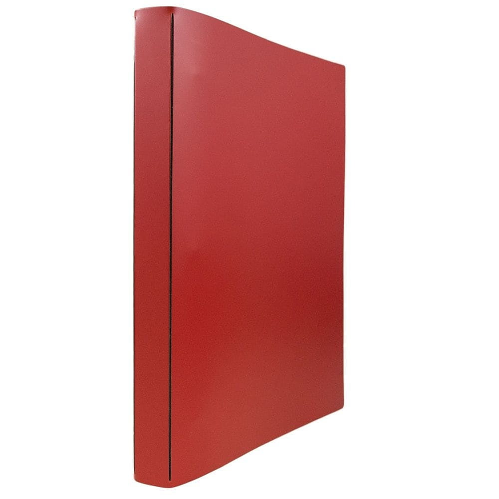 Image of JAM Paper Italian Leather 3 Ring Binder, 3/4", Red (369231770)