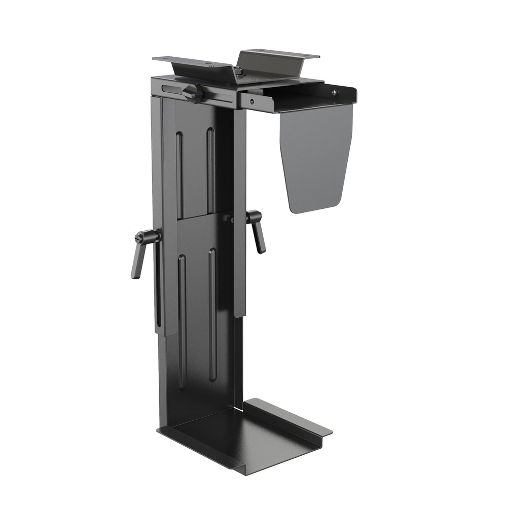 Image of ShoppingAll Adjustable Under Desk Computer Tower Mounted Holder - Black