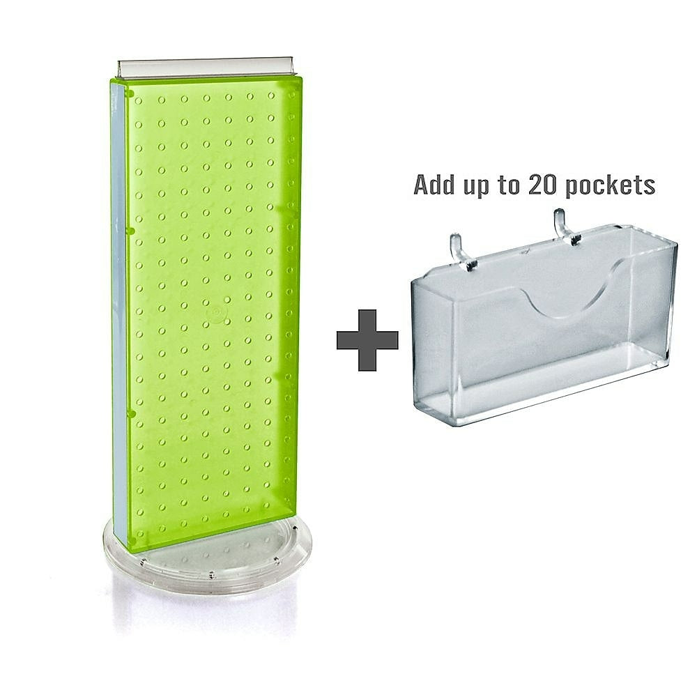 Image of Azar Displays Pegboard Counter Gift Card Holder, 8" x 21", Green (700505-GRE) | 143.99