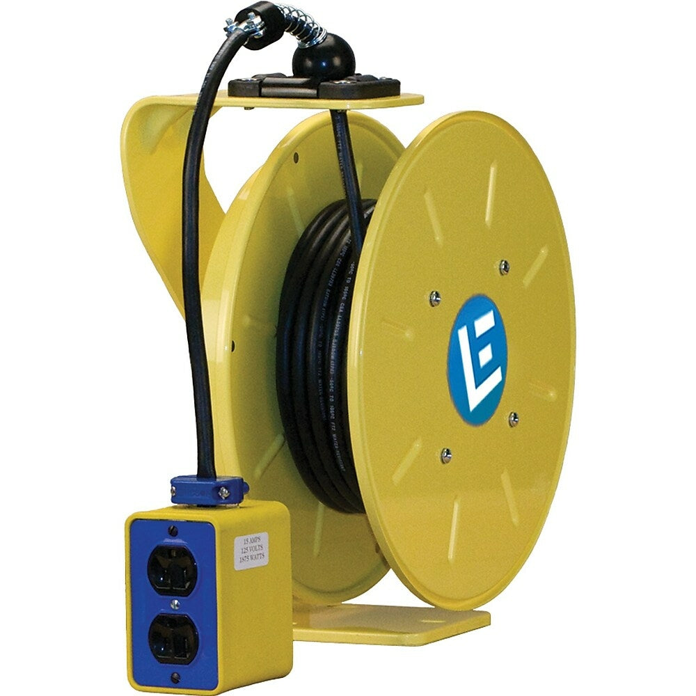 Image of Lind Equipment LE9000 Series Heavy-Duty Cord Reels, Single Outlet, 15 A, 30' Cord