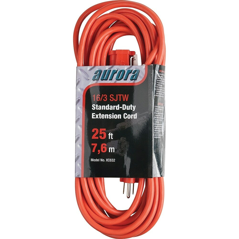 Image of Aurora Tools Indoor/Outdoor Extension Cords, Standard-Duty, 25'
