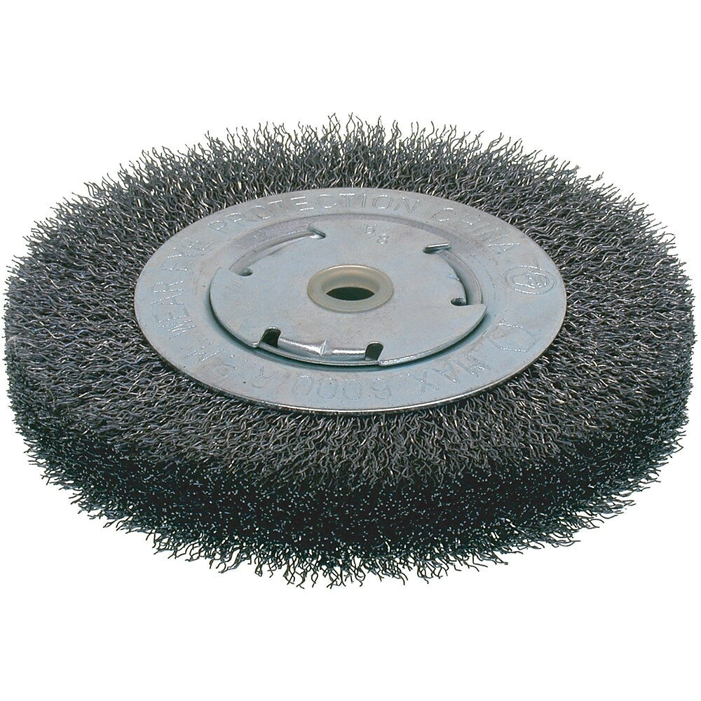 Image of Economy Crimped Wire Wheel Brushes, Wide Face, Steel, NU103, 3 Pack