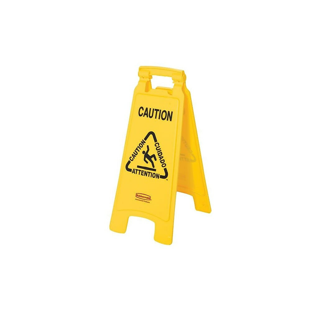Image of Rubbermaid Lightweight Floor Caution Sign, 6 Pack