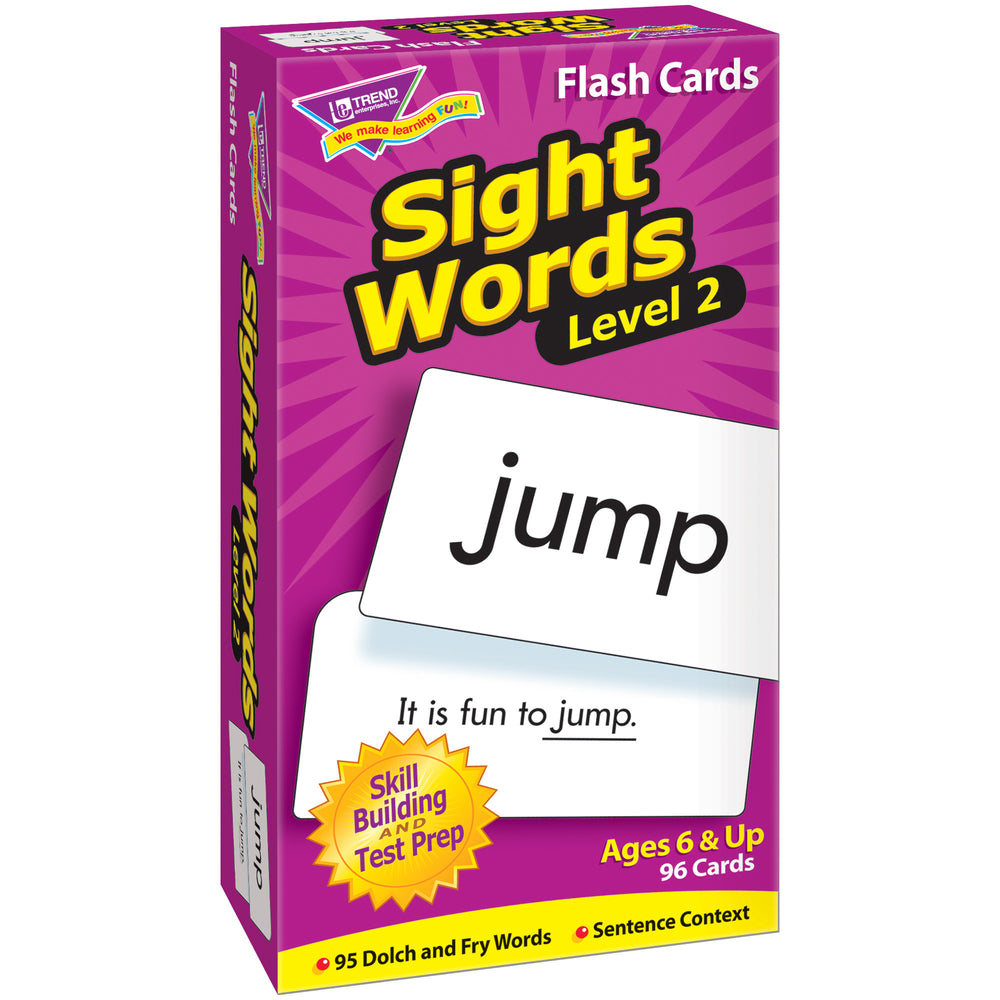 Image of TREND enterprises, Inc. Sight Words Level 2 Skill Drill Flash Cards, 96 cards