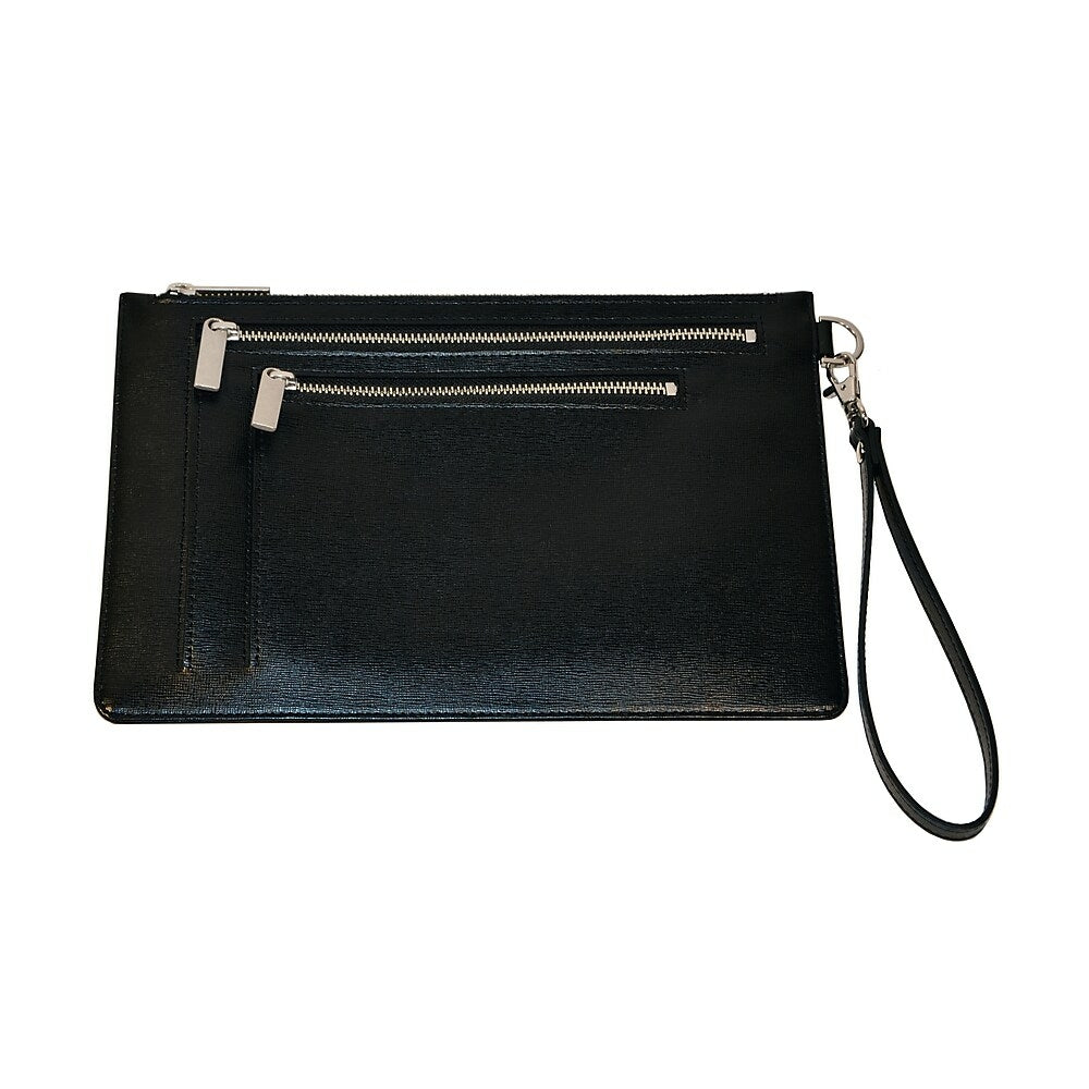 Image of Royce Leather RFID Blocking Portfolio, Black, Debossing, 3 Initials