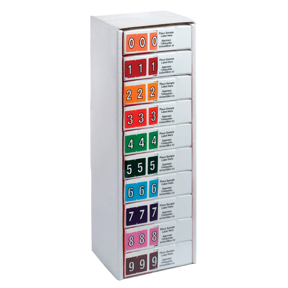 Image of Pendaflex Numeric Assorted End Tab Filing Labels Starter Kit