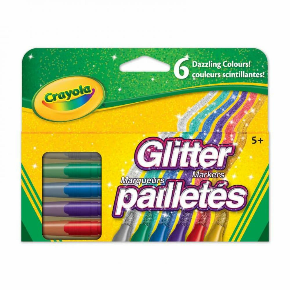 Image of Crayola Glitter Markers, 6 Pack