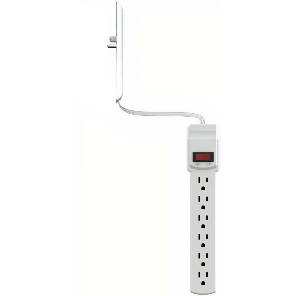Image of Sleek Socket 6' Ultra-Thin Electrical Outlet Cover with Power Strip