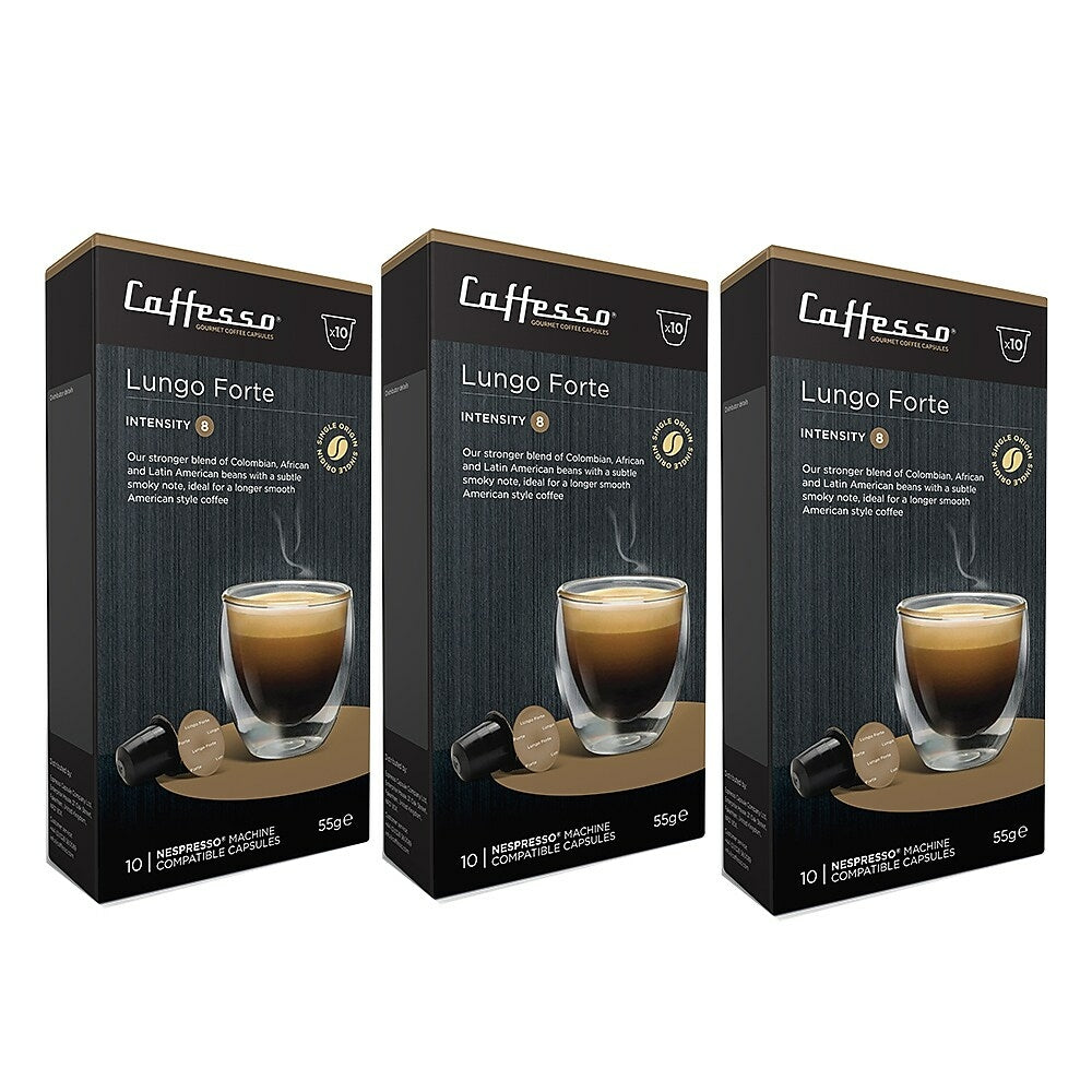 Image of Caffesso Lungo Forte Espresso Capsules - Intensity 8 - 30 Pack
