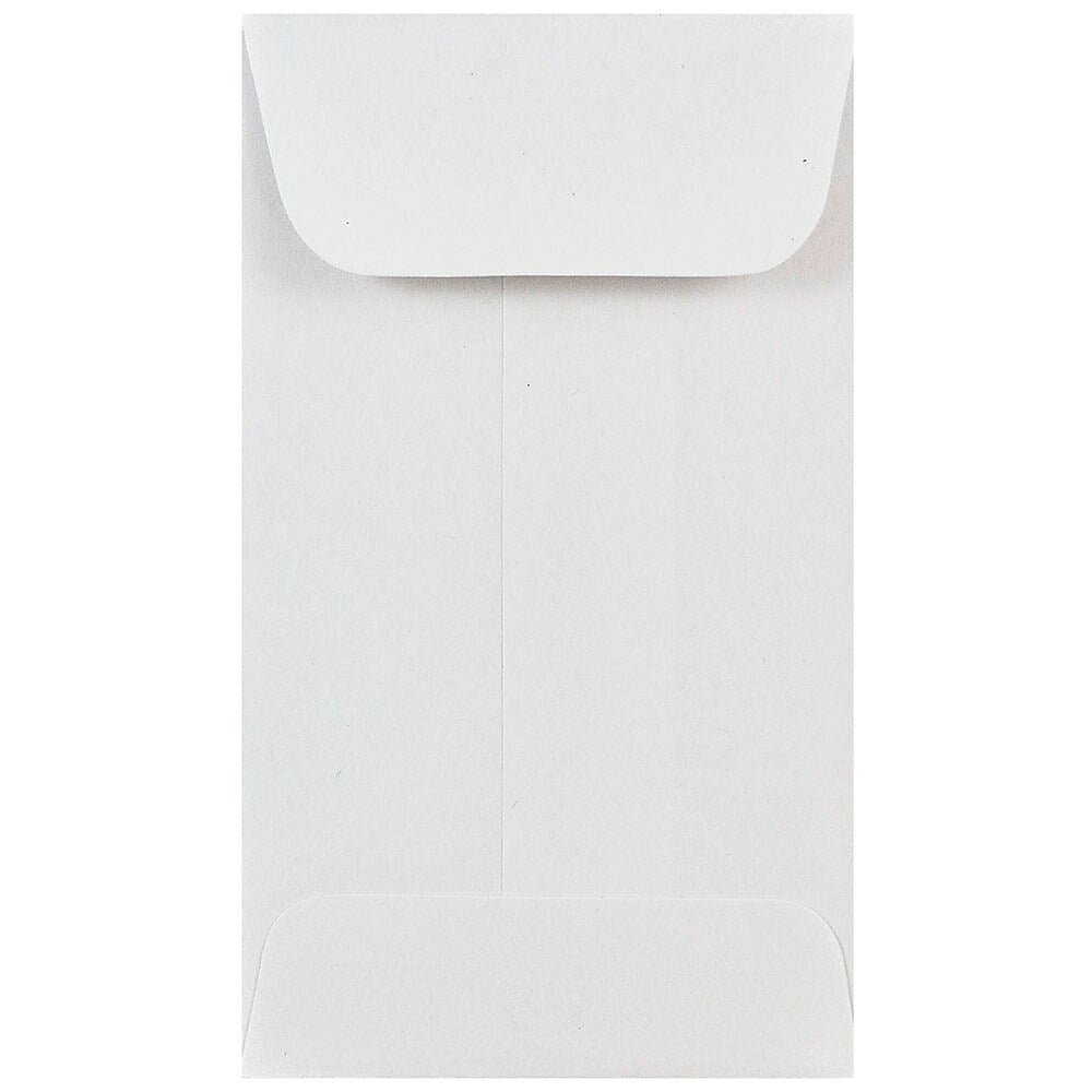 Image of JAM Paper #3 Coin Envelopes, 2.5 x 4.25, White, 200 Pack (1623183g)