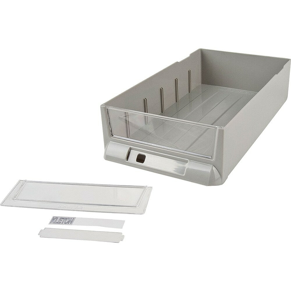 Image of Kleton Kpc-100 Parts Cabinet - Replacement Parts, Plastic, 6-3/8" W x 11-3/10" D x 2-11/16" H, Grey