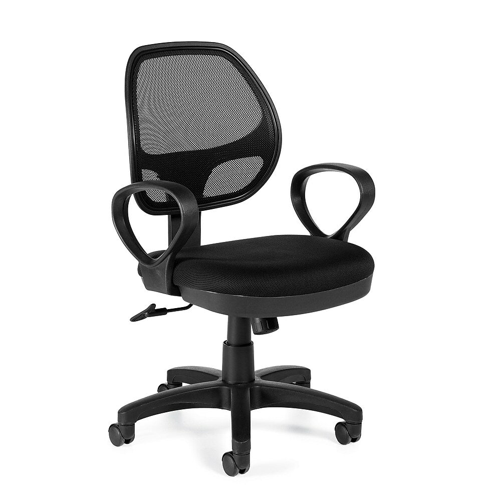 Image of Offices To Go Geo Mesh Back Tilter Office Chair, Black