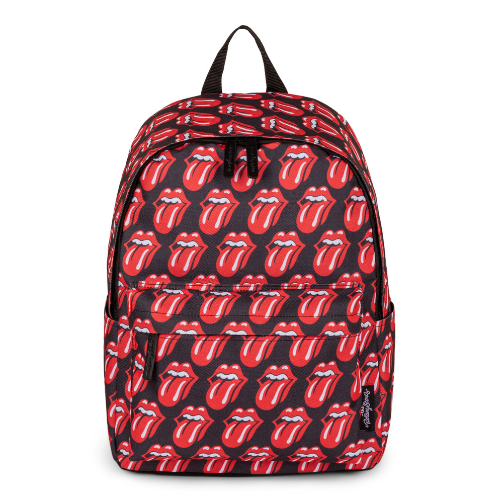 Image of The Rolling Stones Core Collection Backpack with Signature Logo - Black Lips