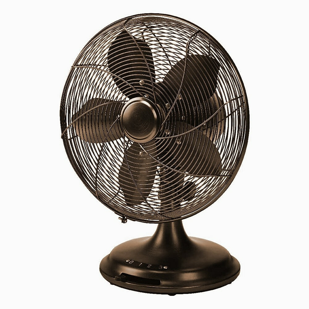 Image of Ecohouzng 12" Retro Desk Fan, Black