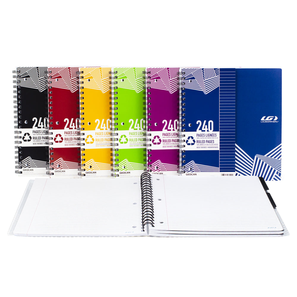 Image of Louis Garneau Spiral Notebook, 240 Pages, Assorted