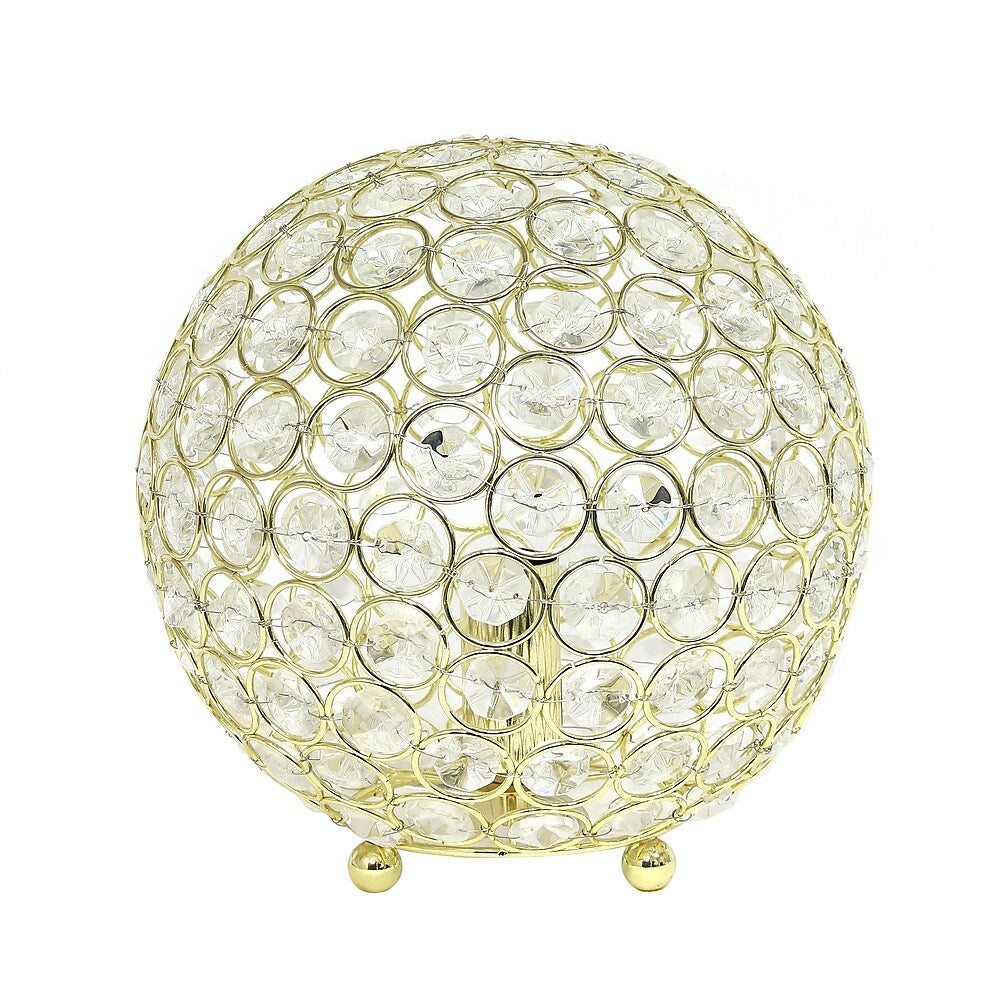 Image of Elegant Designs Crystal Ball Sequin Table Lamp, Gold (LT1026-GLD)