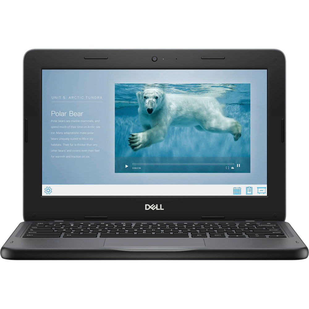 Image of Dell JSL 11 3110 11.6" HD Chromebook - Intel Celeron N4507 - 32GB eMMC - 4GB RAM - Chrome OS, Black