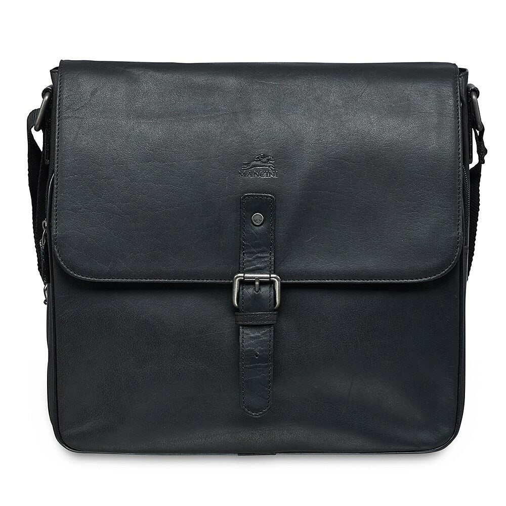 Image of Mancini Messenger Bag for 12" Laptop/Tablet with RFID Secure Pocket - Black