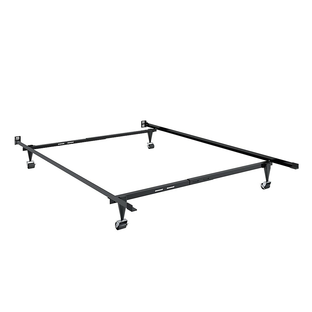 Image of CorLiving BAL-101-F Adjustable Twin (Single) or Full (Double) Metal Bed Frame, Black