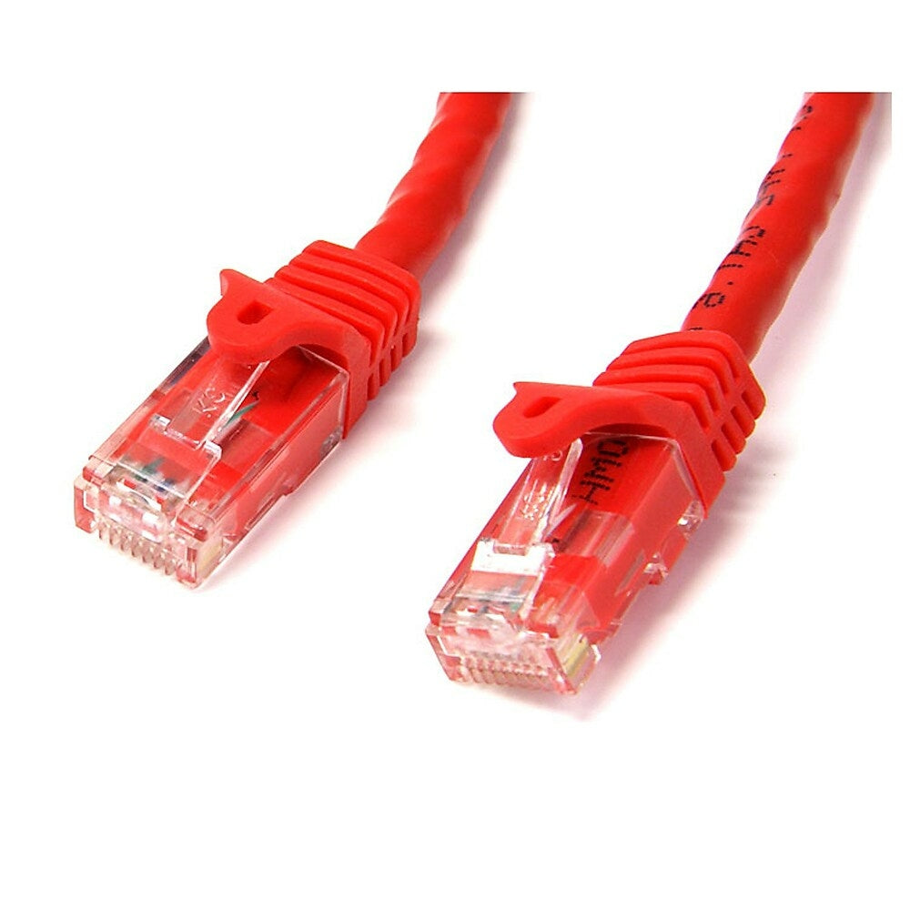 Image of StarTech Cat6 Patch Cable with Snagless RJ45 Connectors, 100 Ft, Red