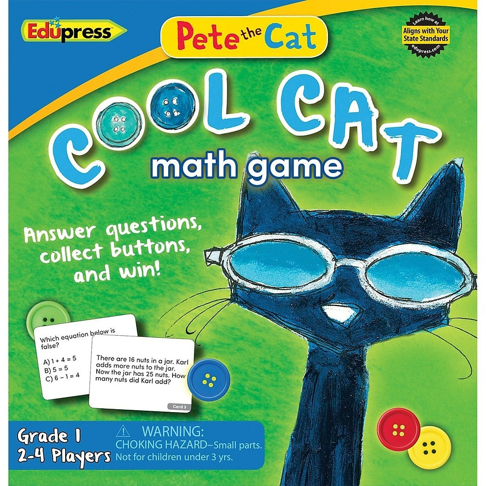 Image of Teacher Created Resources Pete the Cat Cool Cat Math Game, Grade 1 (EP-3531)