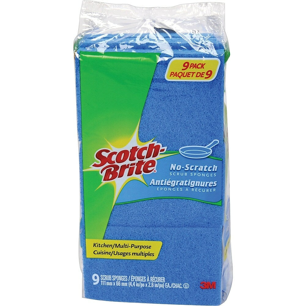 Image of Scotch-Brite No-Scratch Scrub Sponges, 9 Pack