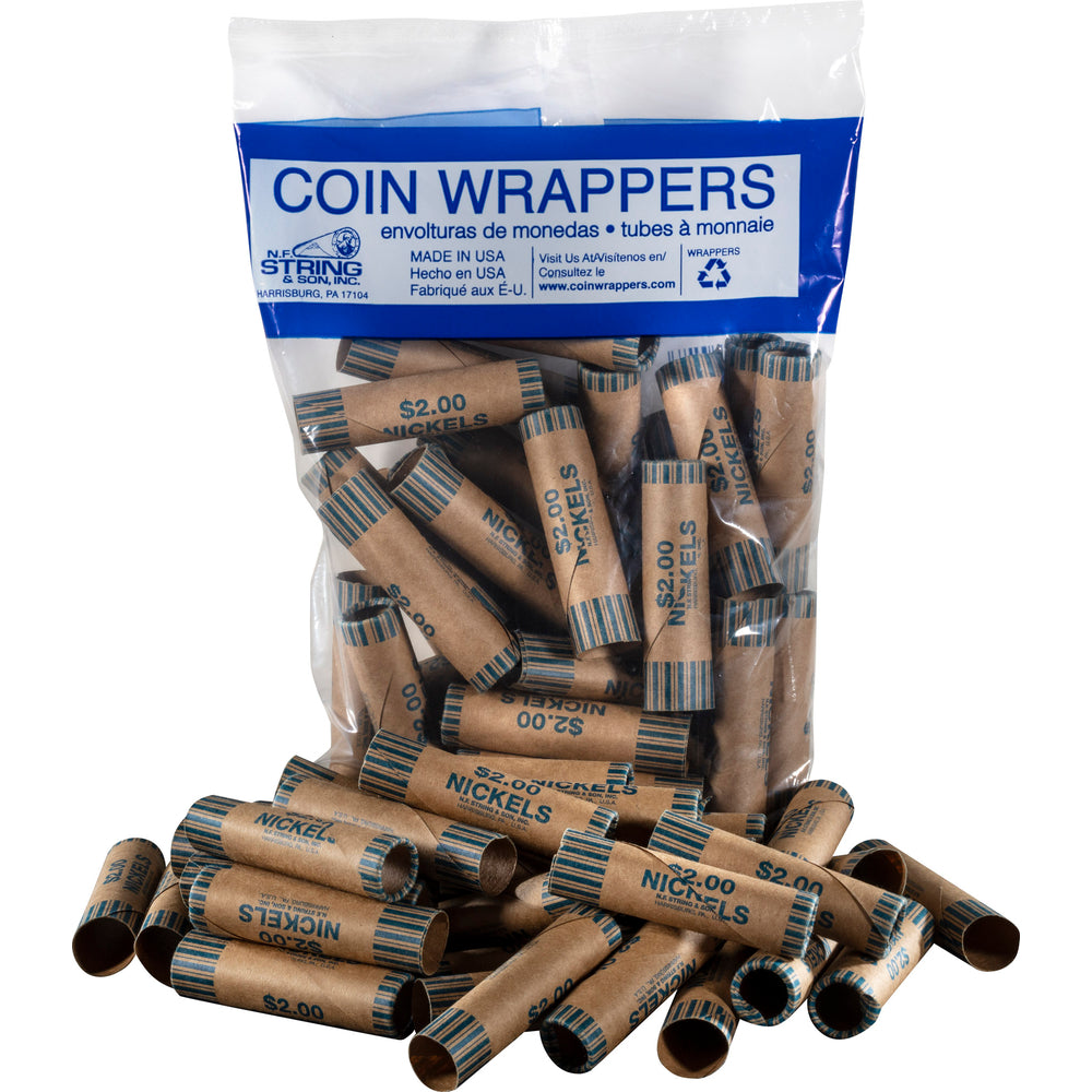 Image of Paper Coin Tube, Nickels, 36 Pack